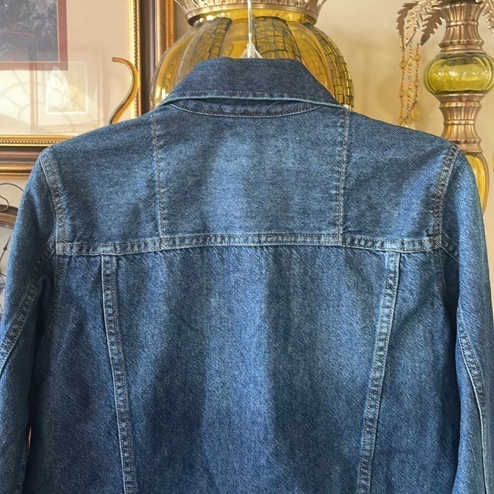 Brand New Michael Kors Admiral Blue Denim Button Up Jean Jacket - Picture 7 of 16